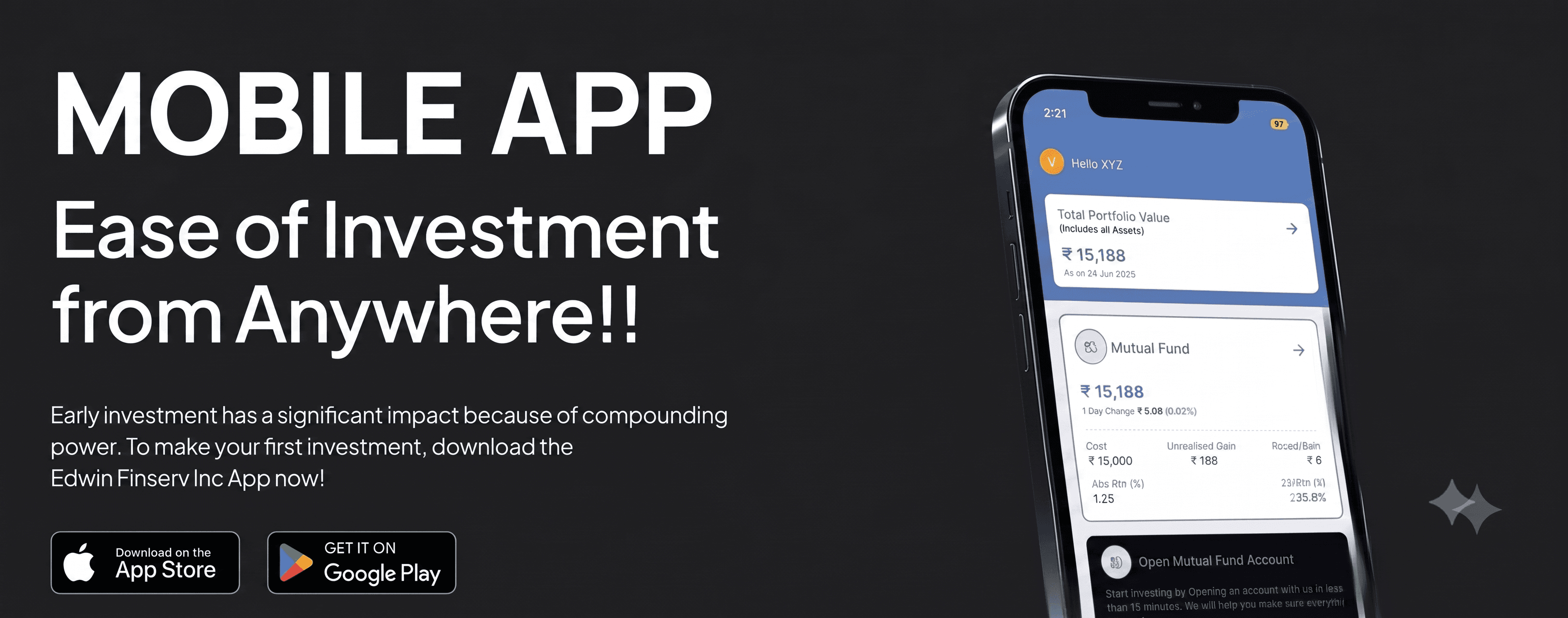 Ease of investment from anywhere